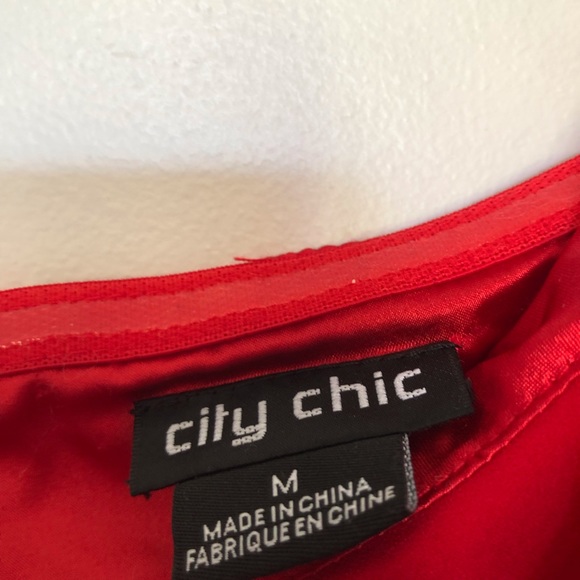 City Chic Red formal dress Size M/18 - Picture 2 of 5